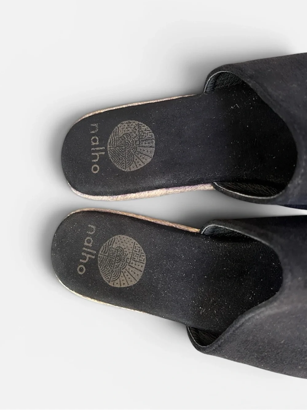 Nalho Espadrille Mule Yoga Mat Slide Sandal in Black Size 8